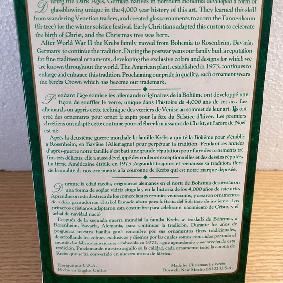 Christmas by Krebs Glass Ornaments Frosted with Ribbons Set of 6 Please Read - Picture 2 of 9